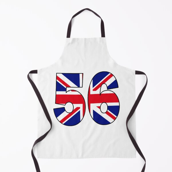 Item preview, Number 56 with UK flag on the background designed and sold by AllShirts21.
