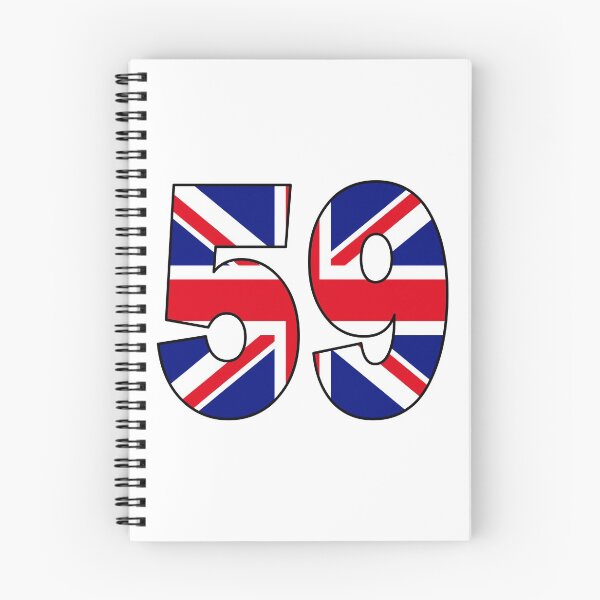 Item preview, Number 59 with UK flag on the background designed and sold by AllShirts21.