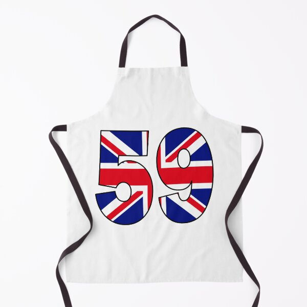 Item preview, Number 59 with UK flag on the background designed and sold by AllShirts21.