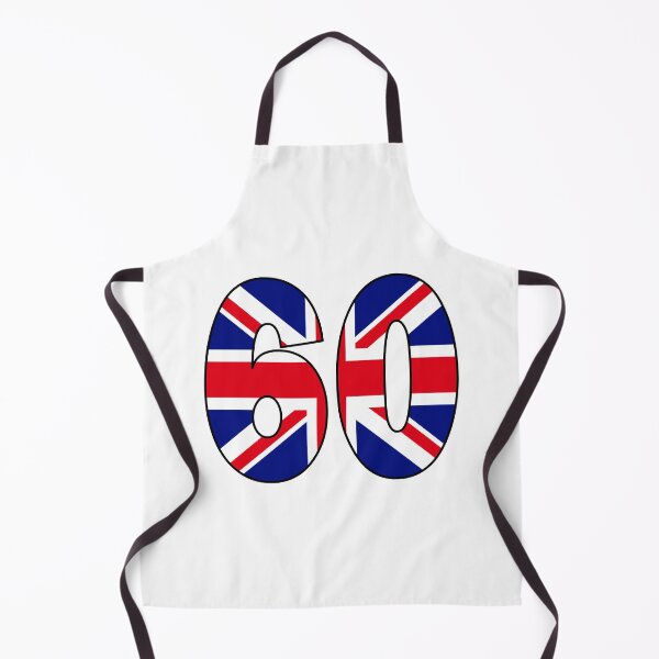 Item preview, Number 60 with UK flag on the background designed and sold by AllShirts21.