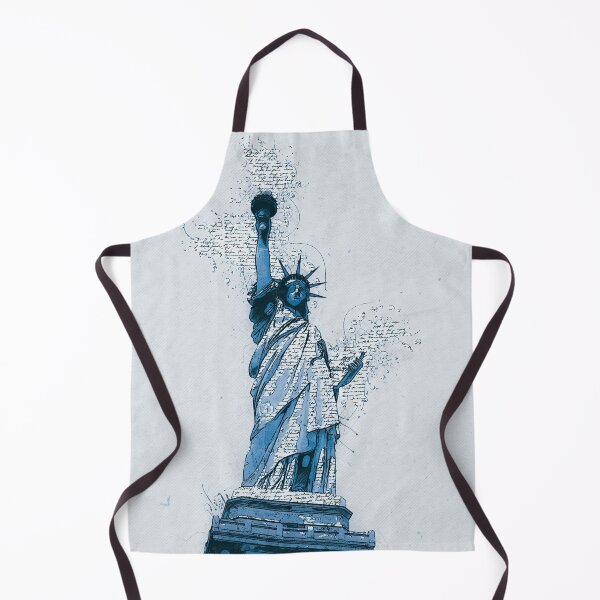 Item preview, Statue of LIBERTY New York Monument Vintage Blue Art Style designed and sold by Naumovski.
