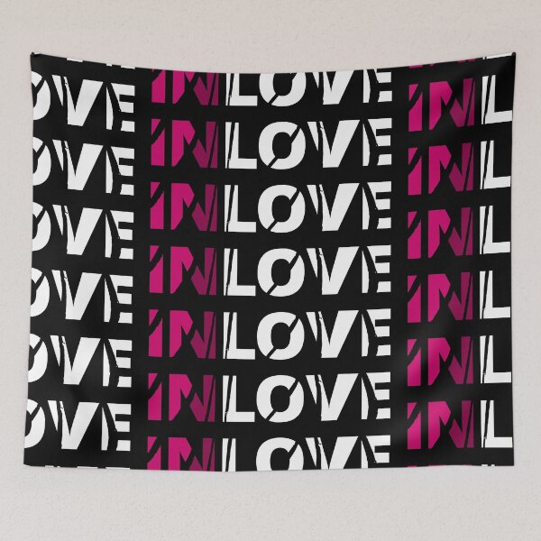 Item preview, IN LOVE ... pink and white designed and sold by GOWILDstyle.