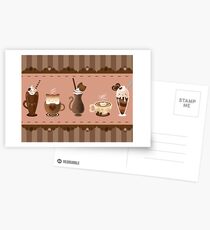 Cute Cat Cafe Postcards