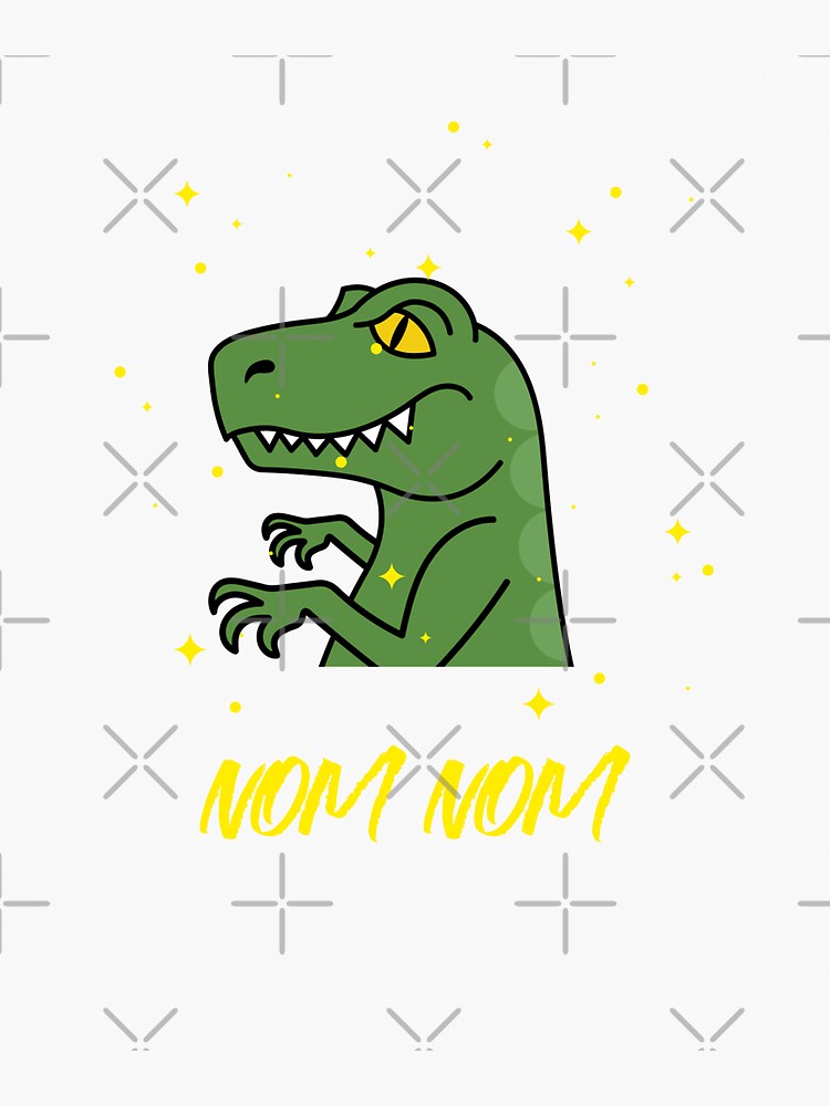 "Halloween Nom Nom Mean & Scary TRex looking Hungry " Sticker by
