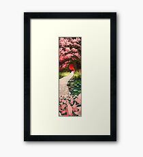 Cherry Blossom Geisha Framed Print