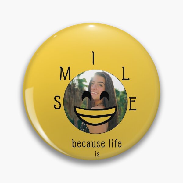 Item preview, Charli D amelio- Smile because life is too short to be unhappy (Yellow) designed and sold by VtheArtist.