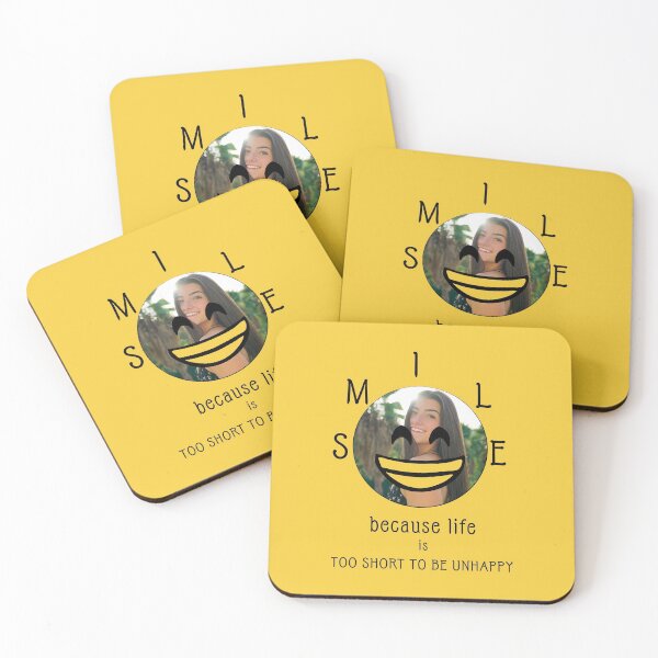 Item preview, Charli D amelio- Smile because life is too short to be unhappy (Yellow) designed and sold by VtheArtist.
