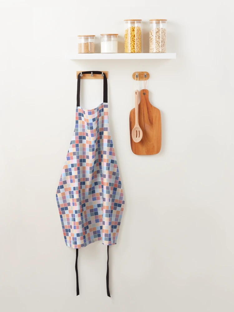 Thumbnail 4 of 6, Apron, Spring Check Pattern designed and sold by studious.