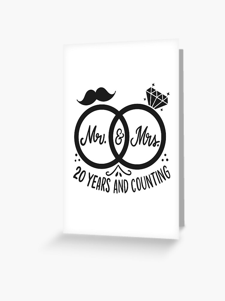 Salón de clases Analgésico Organo Tarjetas de felicitación «20 ° aniversario de bodas - Sr. y Sra. 20 años  casados» de haselshirt | Redbubble