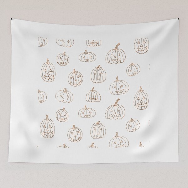 Item preview, Halloween Pumpkin Faces Pattern  designed and sold by flying-flamingo.