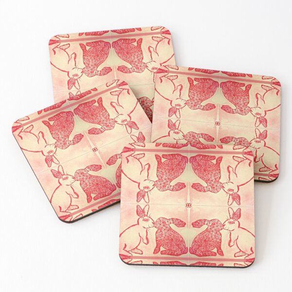 Item preview, Kissing Red Rabbits  designed and sold by YollieBeeArt.