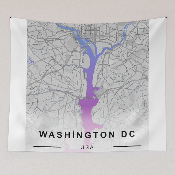Item preview, washington CİTY ROAD MAP POSTER designed and sold by rashadat.