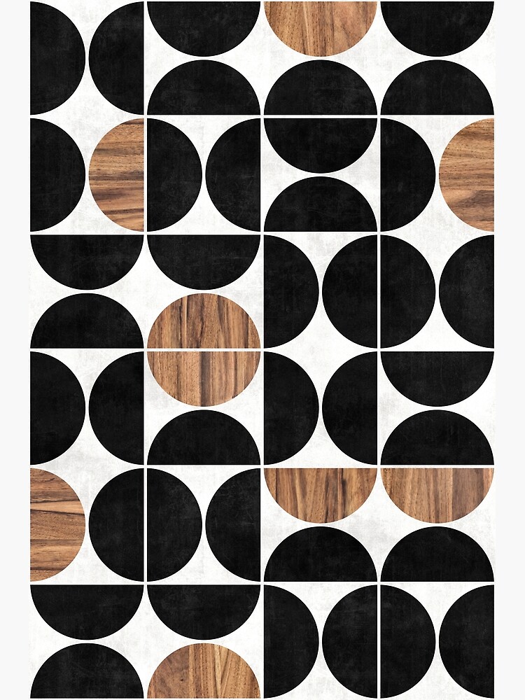 Mid-Century Modern Pattern No.1 - Concrete and Wood by ZoltanRatko