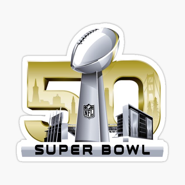 super bowl stars bowl highlights attendace apparel 50 years t-shirt  Sticker by NameIt