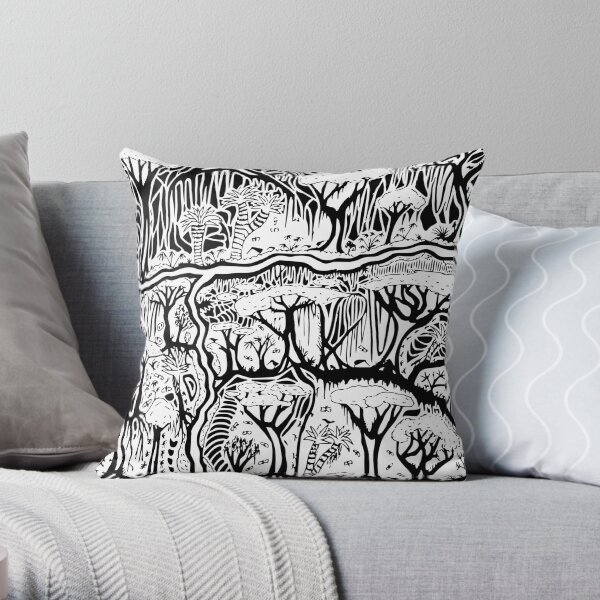 Kiwi Forest Throw Pillow