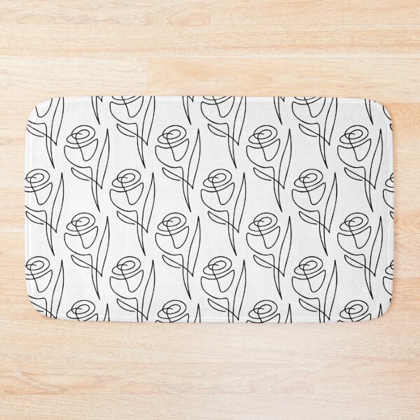 Item preview, Rose line drawing designed and sold by oneblue.