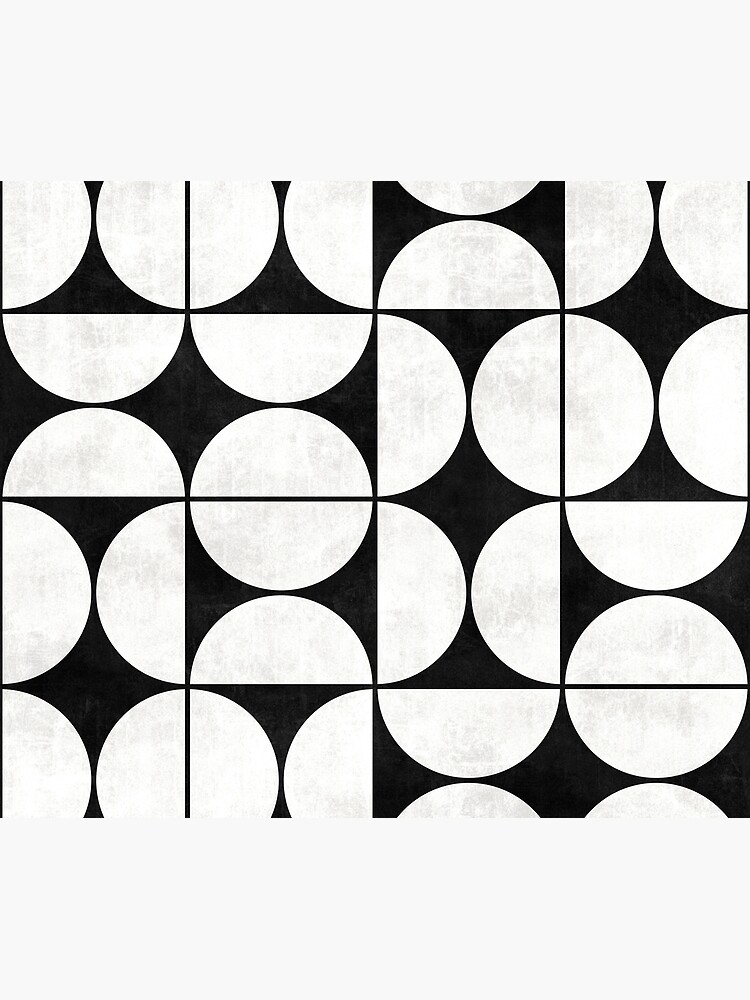 Thumbnail 5 of 5, Shower Curtain, Mid-Century Modern Pattern No.2 - Black and White Concrete designed and sold by Zoltan Ratko.