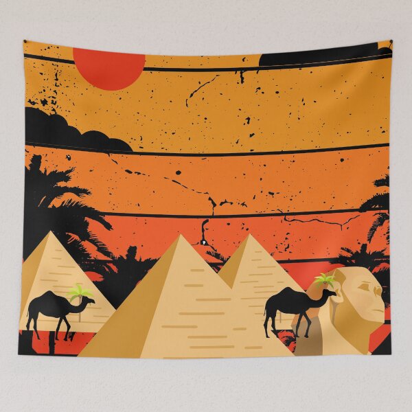 Item preview, Pyramids Retro Vintage Design designed and sold by Ribsa.
