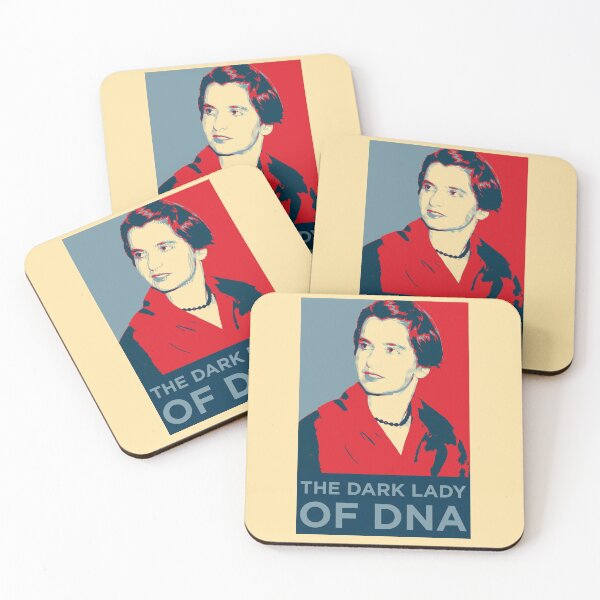 Item preview, Rosalind Franklin: The Dark Lady of DNA Red and Blue Portrait designed and sold by labstud.