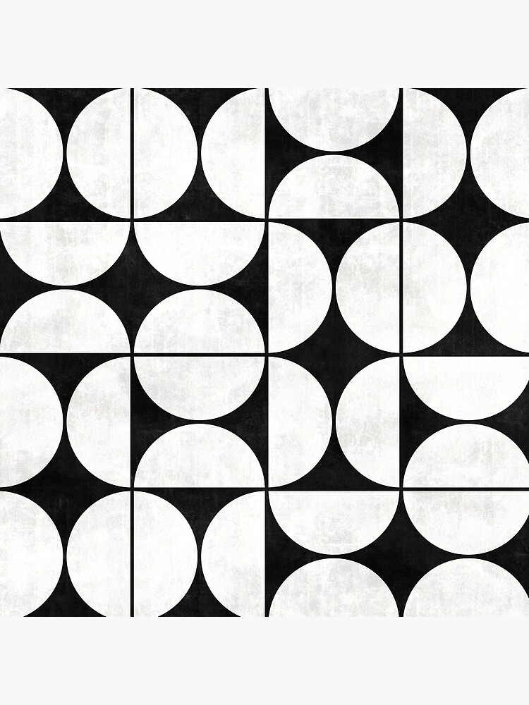 Mid-Century Modern Pattern No.2 - Black and White Concrete by ZoltanRatko