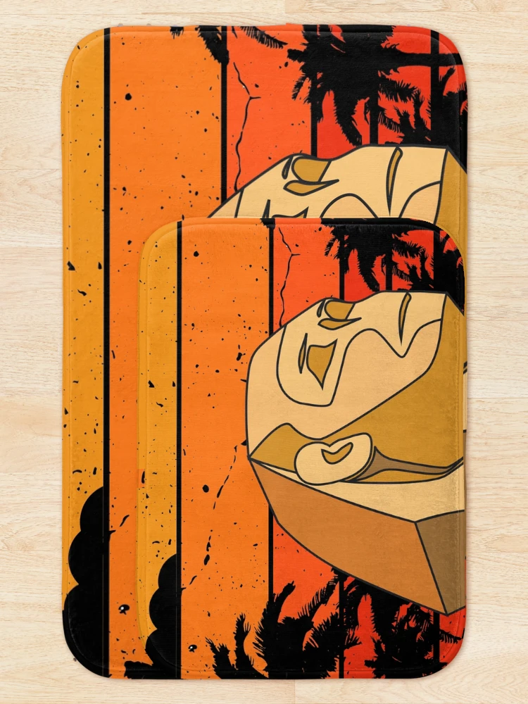 Thumbnail 5 of 6, Bath Mat, Pyramids Retro Vintage Design designed and sold by Ribsa.