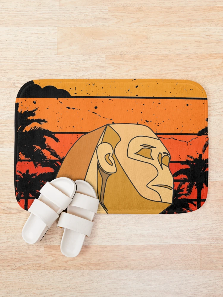 Thumbnail 1 of 6, Bath Mat, Pyramids Retro Vintage Design designed and sold by Ribsa.