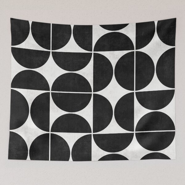 Item preview, Mid-Century Modern Pattern No.3 - Black and White Concrete designed and sold by Zoltan Ratko.