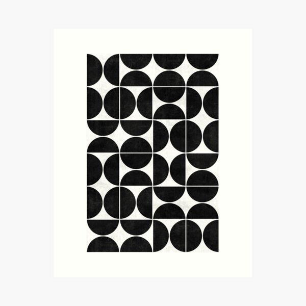 Item preview, Mid-Century Modern Pattern No.3 - Black and White Concrete designed and sold by Zoltan Ratko.