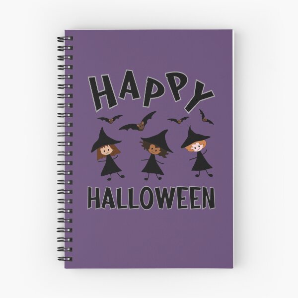 Item preview, Happy Halloween - Cute Witch Girls and Bats designed and sold by nutmegfairy.