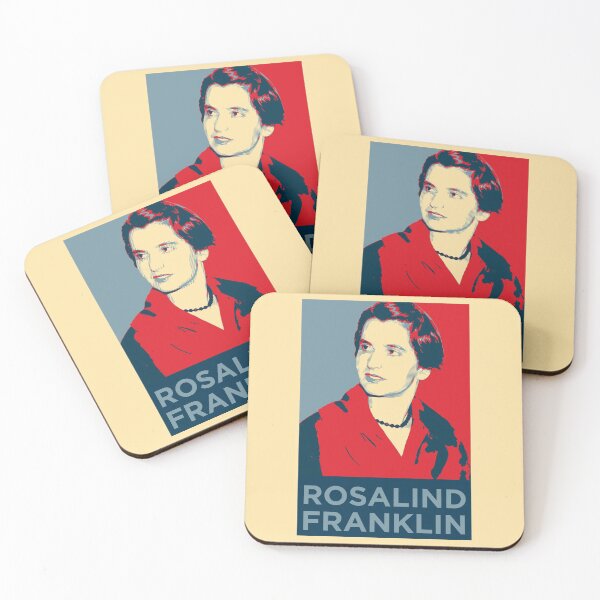 Item preview, Rosalind Franklin: The Dark Lady of DNA Red and Blue Portrait designed and sold by labstud.