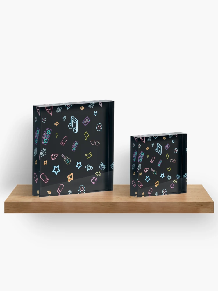 Thumbnail 3 of 5, Acrylic Block, Random Neon Pattern designed and sold by Rohith Augustine.