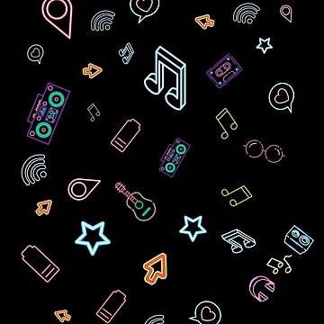 Artwork thumbnail, Random Neon Pattern by Rohith Augustine