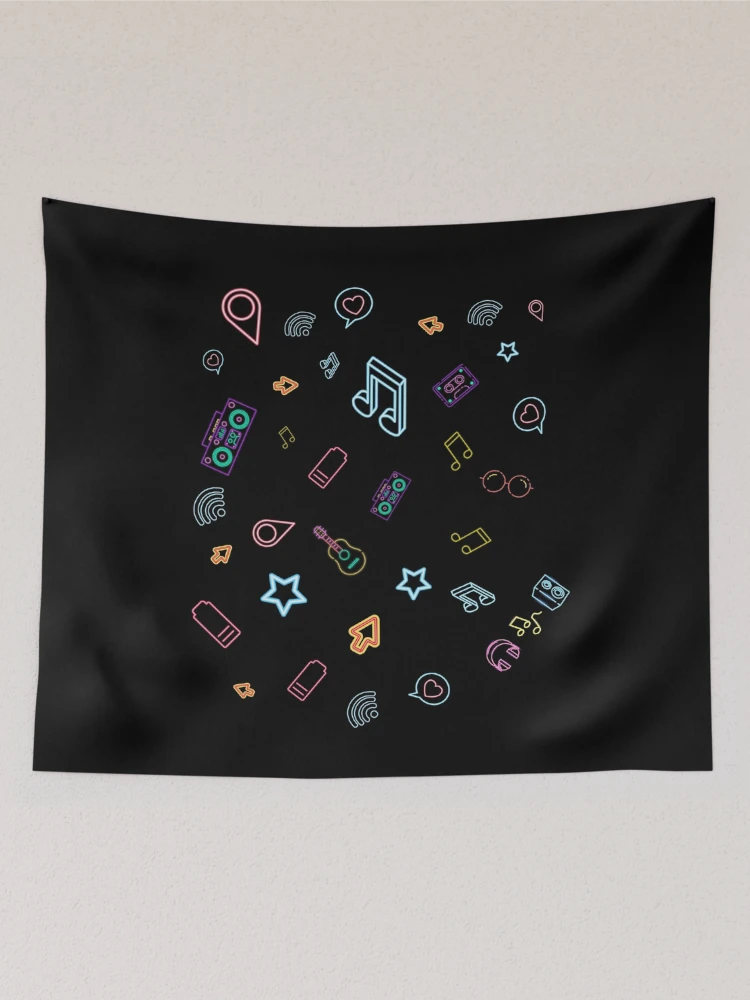 Thumbnail 2 of 3, Tapestry, Random Neon Pattern designed and sold by Rohith Augustine.
