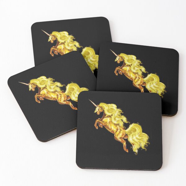 Item preview, Gold Dapple Yellow Sparkly Unicorn Horse Pony designed and sold by Stephanie Small.