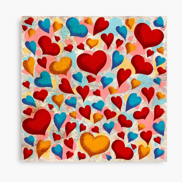 Coloured Hearts ♥ Canvas Print