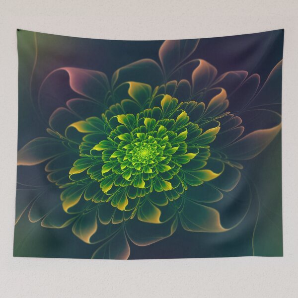 Item preview, Lovely Chrisantemum Fractal Green designed and sold by miraminerva09.
