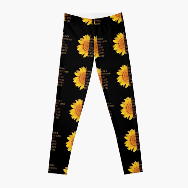 sunflower print leggings