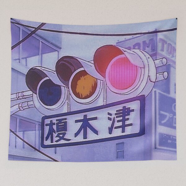 Item preview, Aesthetic lofi anime traffic lights designed and sold by WanderAesthetic.