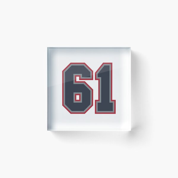 Item preview, 61 Navy Grey Red Sports Number Sixty-One designed and sold by HelloFromAja.