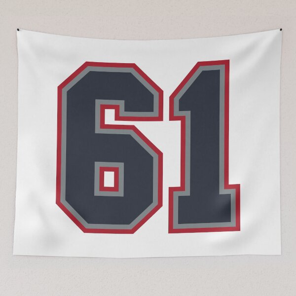 Item preview, 61 Navy Grey Red Sports Number Sixty-One designed and sold by HelloFromAja.