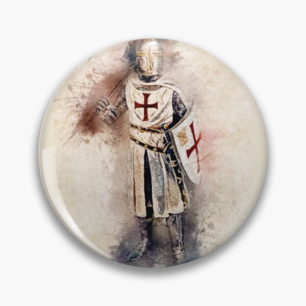 Item preview, Knights Templar Warrior The crusader Watercolor Historic Fine Art  designed and sold by Naumovski.