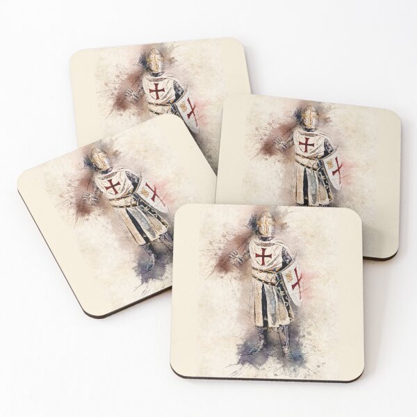 Item preview, Knights Templar Warrior The crusader Watercolor Historic Fine Art  designed and sold by Naumovski.