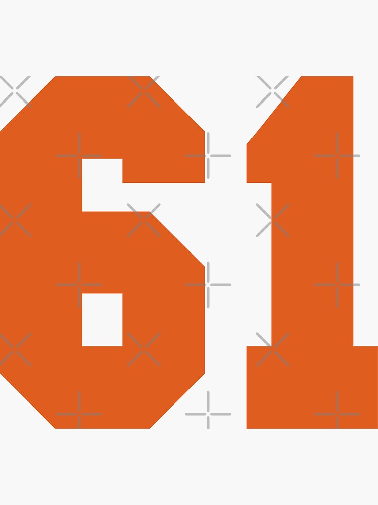 99 Number Cleveland Sports Ninety-Nine Brown Jersey Sticker for Sale by  HelloFromAja