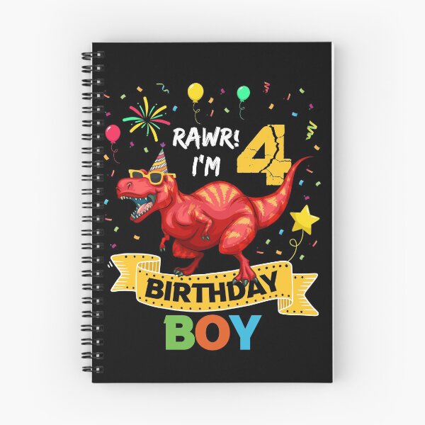 Item preview, Rawr Dinosaur Birthday Boy 4 Year Old designed and sold by 4designpro.