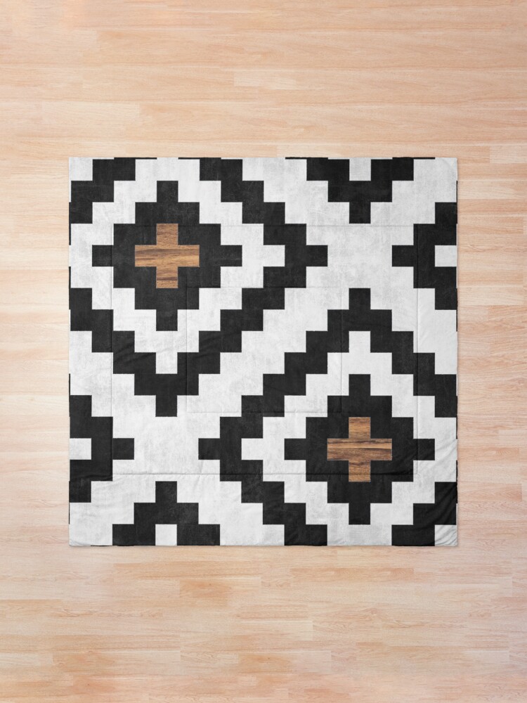 Alternate view of Urban Tribal Pattern No.16 - Aztec - Concrete and Wood Comforter