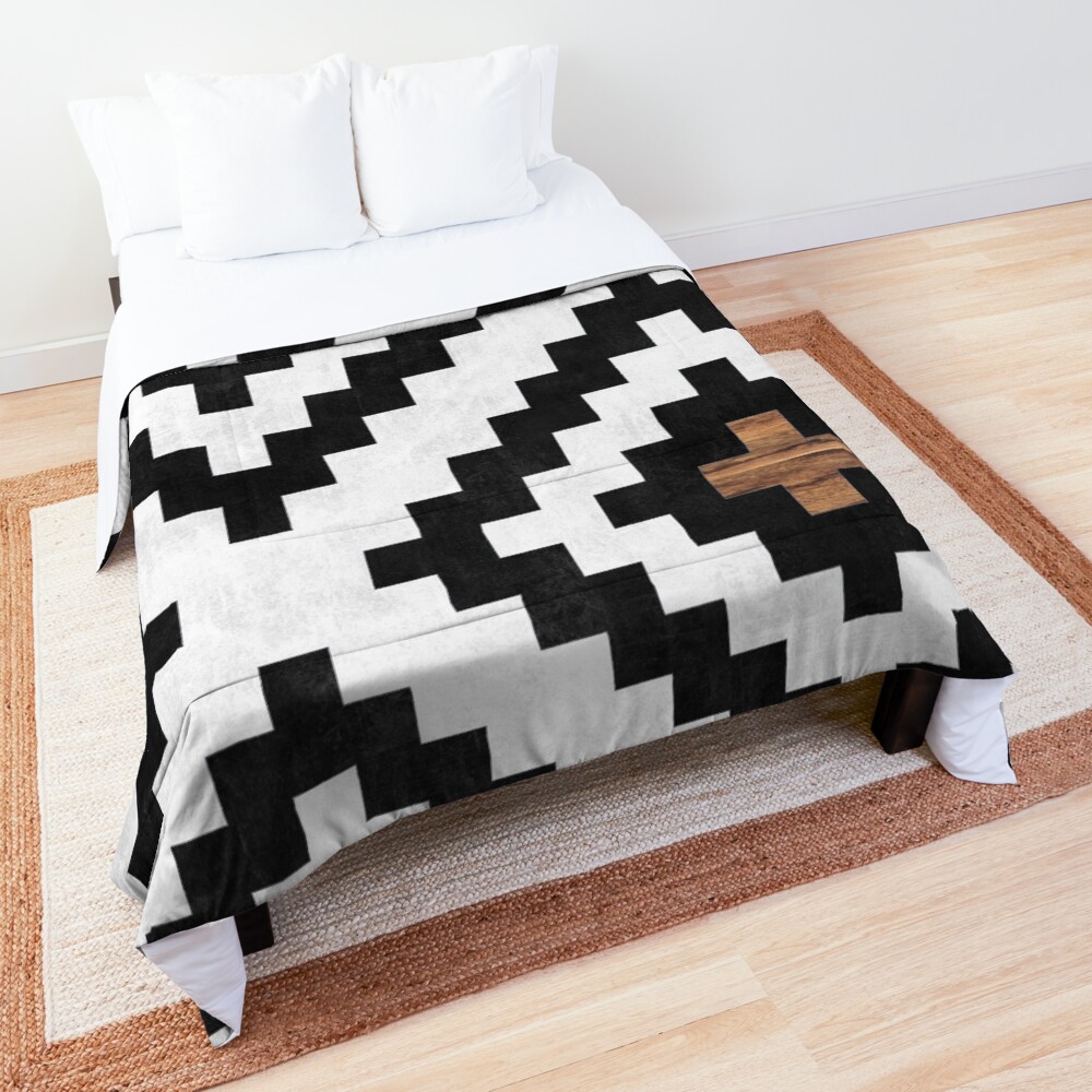 Urban Tribal Pattern No.16 - Aztec - Concrete and Wood Comforter