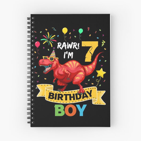 Item preview, Rawr Dinosaur Birthday Boy 7 Year Old designed and sold by 4designpro.