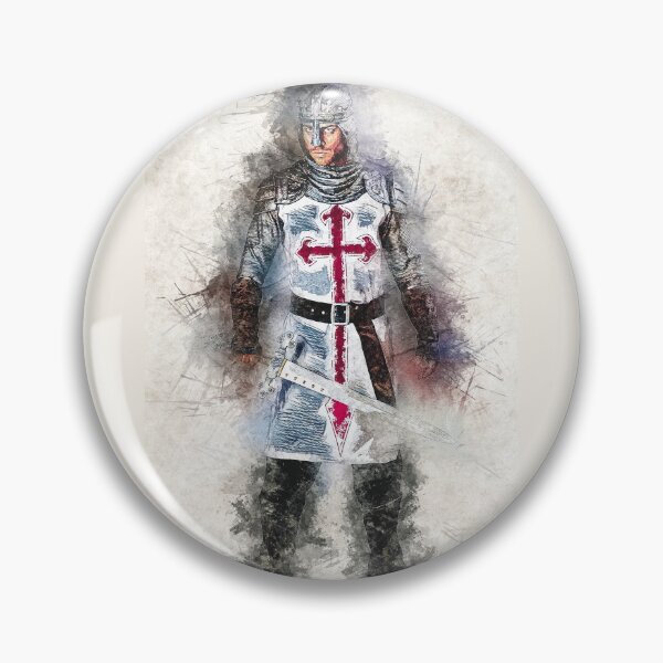 Item preview, Knights Templar Warrior The crusader Watercolor Historic Fine Art  designed and sold by Naumovski.
