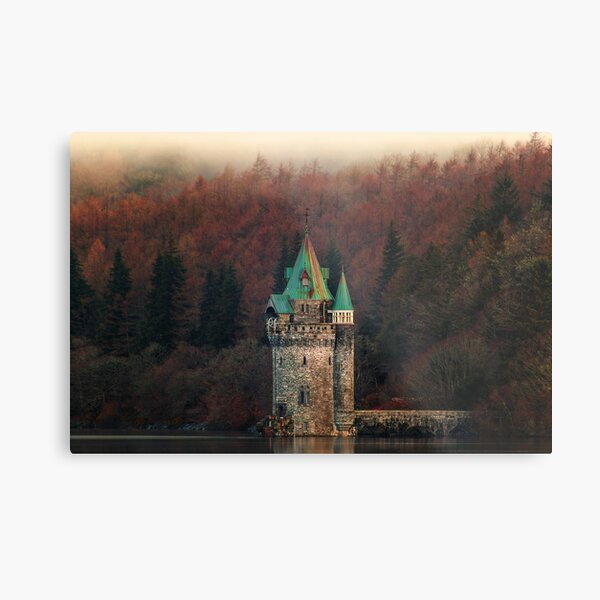 Fantasy Fairy Tale Princess Tower In The Misty Woods Metal Print