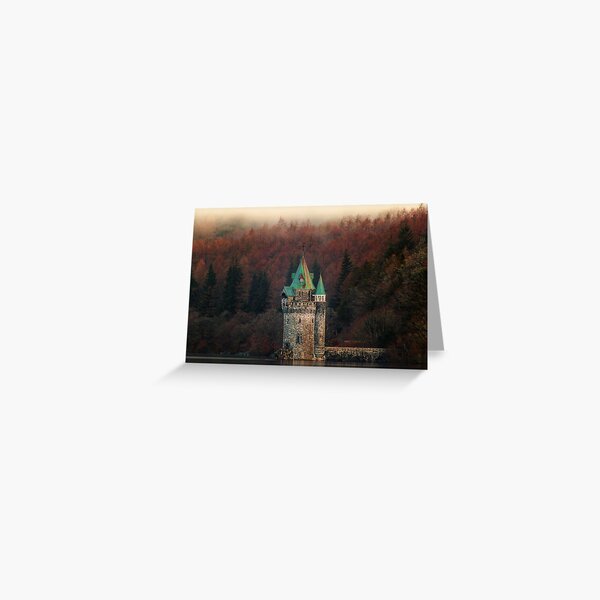 Fantasy Fairy Tale Princess Tower In The Misty Woods Greeting Card